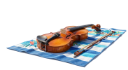 Violín en toalla